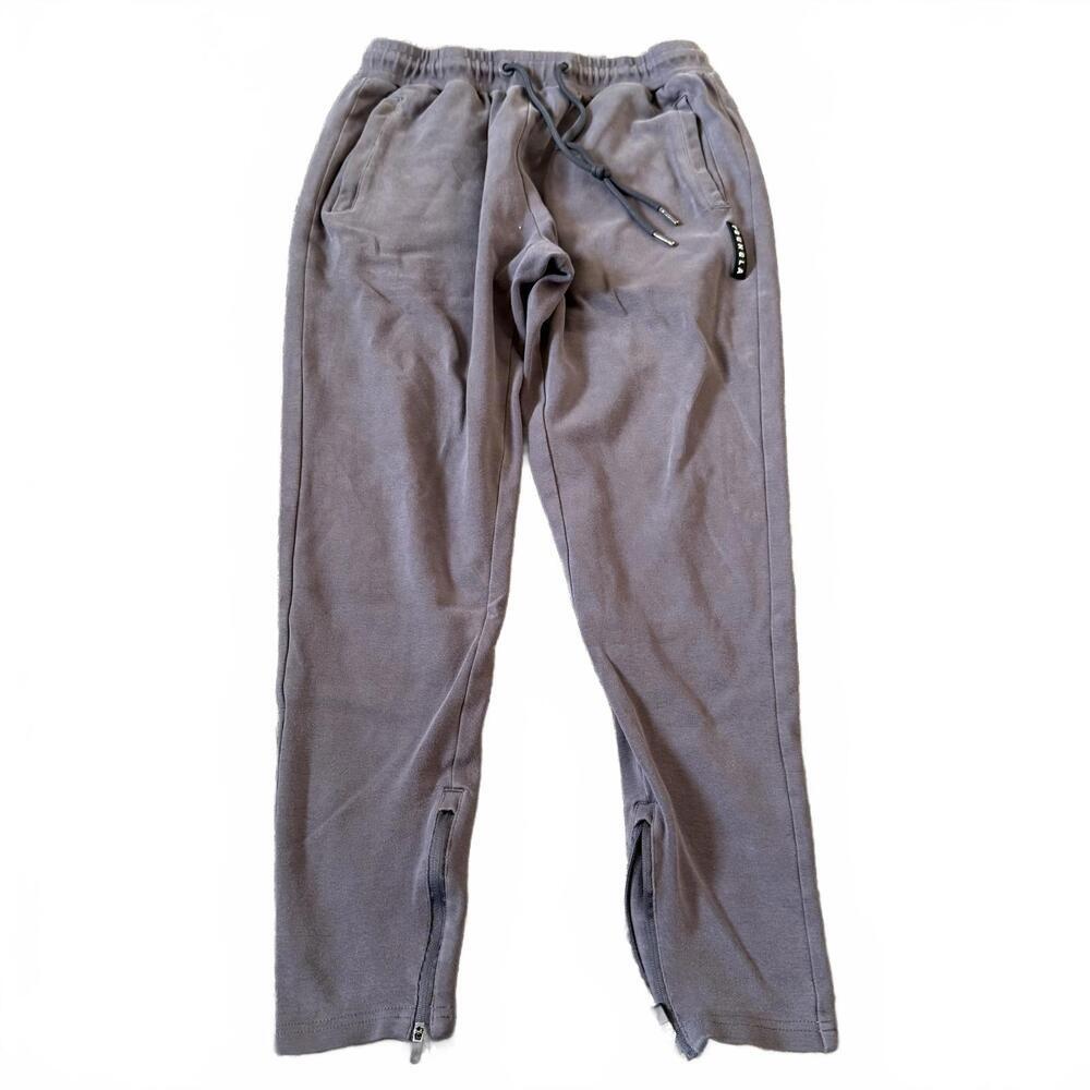 YoungLA Joggers Youth XL Gray Gym Streetwear Sweatpants Zip Ankle